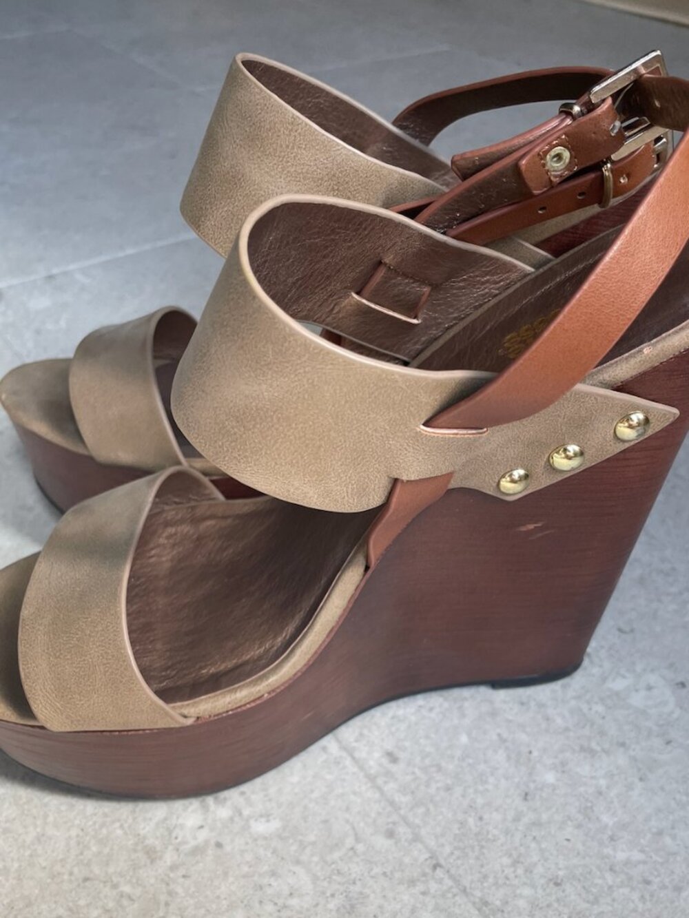Brown Platform Y2K Wedges